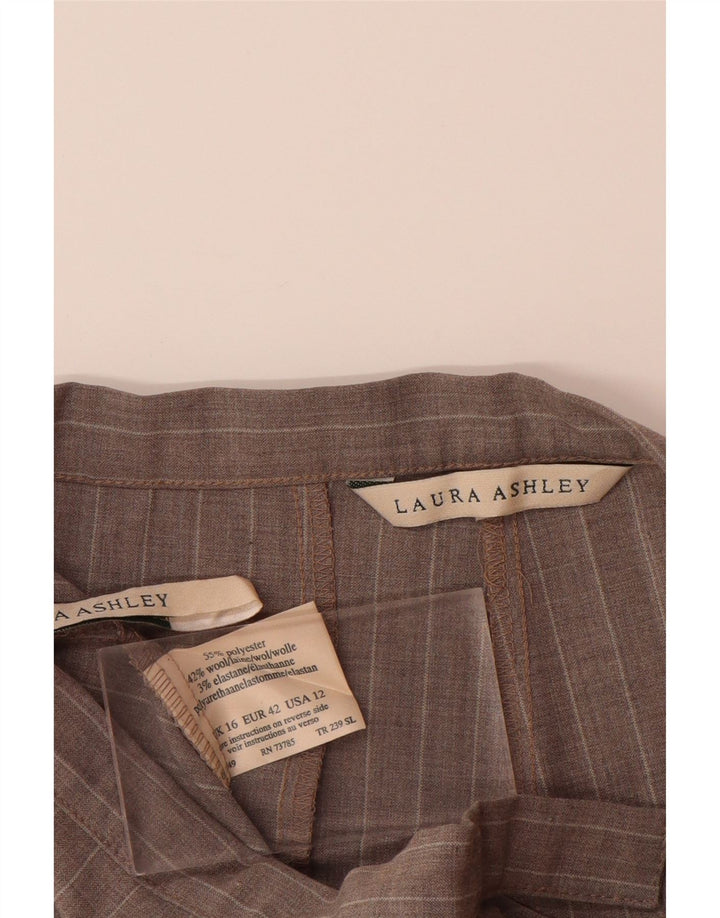 LAURA ASHLEY Pantaloni de costum pentru femei cu talie înaltă UK 16 Large W32 L31 Gri