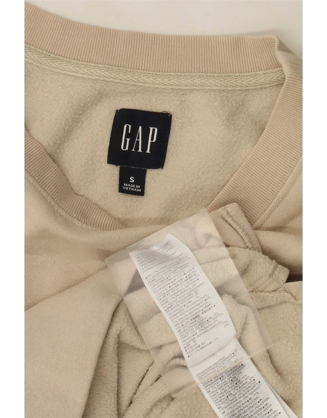 Pulover supradimensionat pentru femei Gap UK 10 Bumbac Bej mic