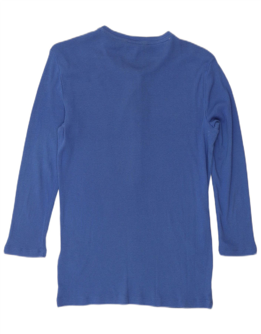 Top pentru femei RALPH LAUREN cu mâneci 3/4 UK 12, bumbac albastru mediu