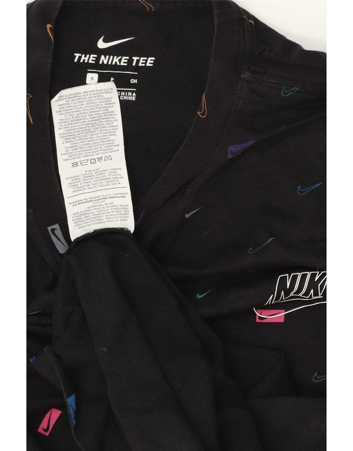 Tricou grafic Nike pentru bărbați Top mic, negru, bumbac