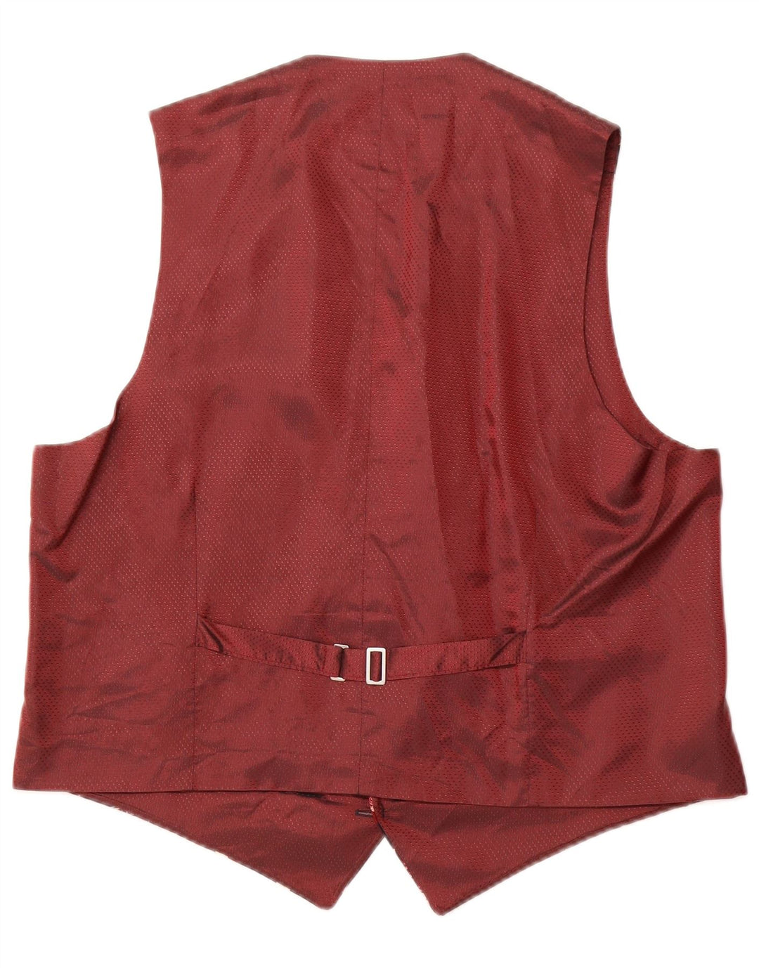 WILVORST Mens Waistcoat Large Burgundy Geometric