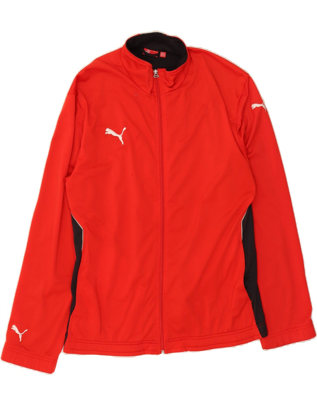 PUMA Mens Tracksuit Top Jacket Large Red Colourblock Polyester Vintage Puma and Second-Hand Puma from Messina Hembry 