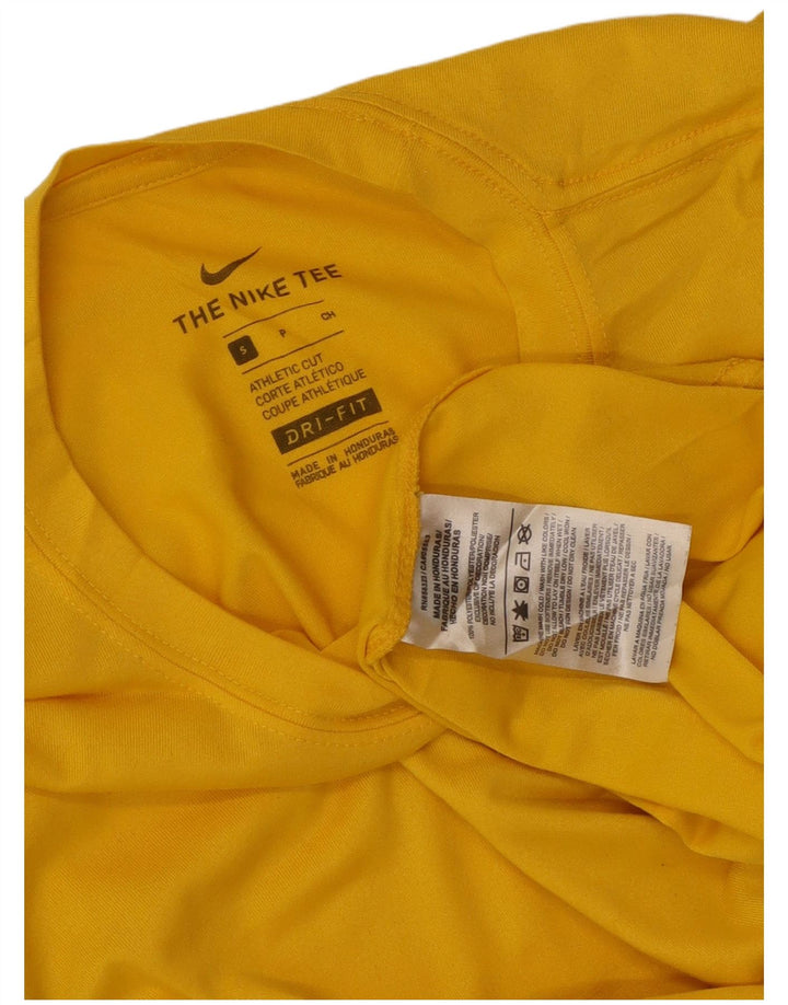 Tricou Nike Dri Fit pentru bărbați Top mic din poliester galben