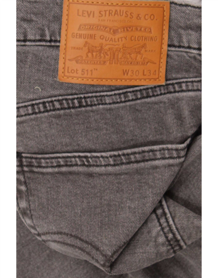 Blugi Levi's 511 Slim pentru bărbați W30 L30 bumbac gri