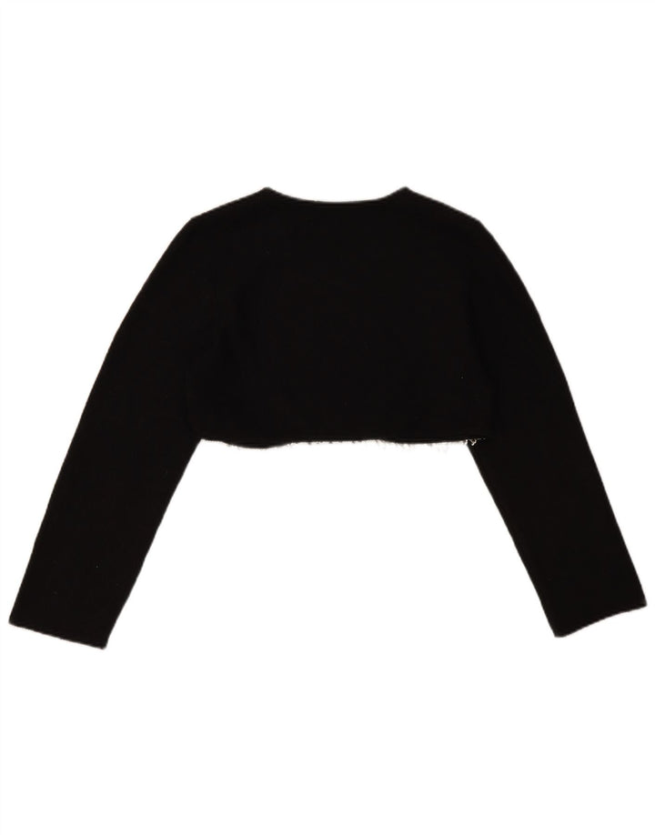 Crop Top cu mânecă lungă pentru femei Zara UK 10 Small Black