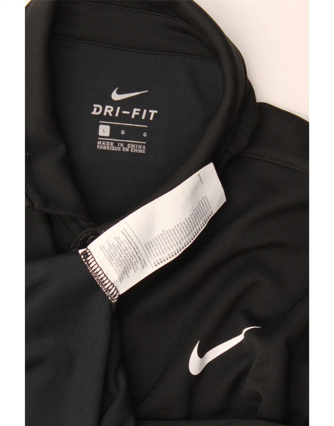 Tricou polo Nike Dri Fit pentru bărbați, mare, negru, poliester