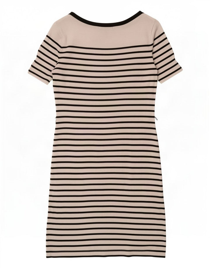 Rochie de bază cu mâneci scurte pentru femei Ralph Lauren UK 10 mic cu dungi albe