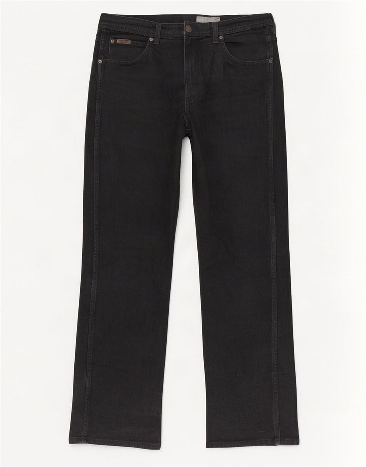 Blugi drepte pentru bărbați Wrangler Utah W36 L34 bumbac negru