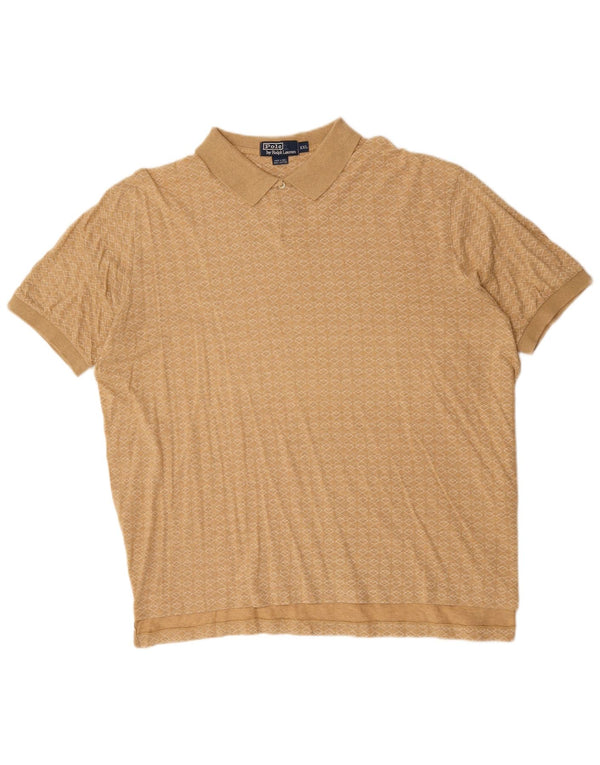 POLO RALPH LAUREN Tricou polo pentru bărbați 2XL bumbac geometric bej