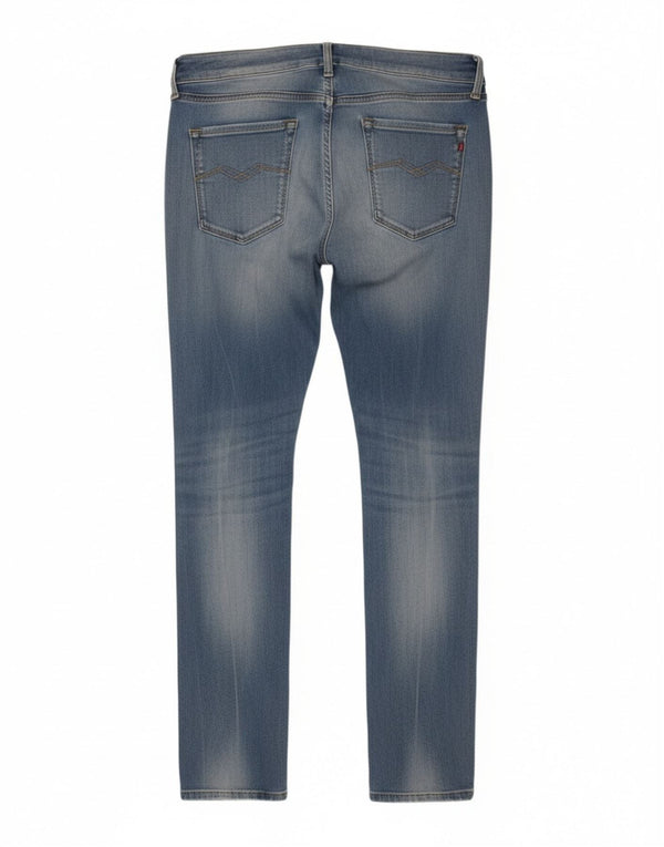 Replay Womens Skinny Jeans W29 L30 Blue Cotton