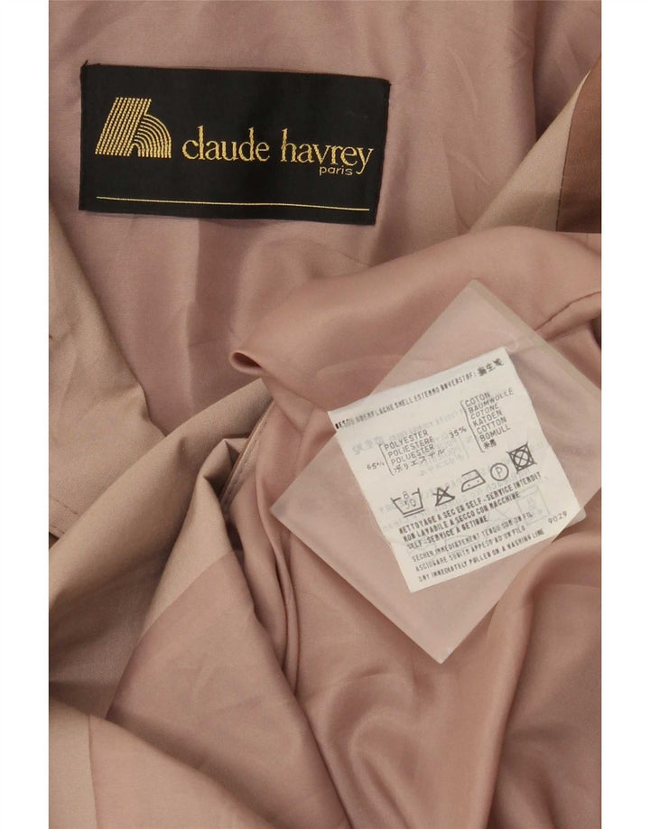 Pardesiu pentru femei Claude Havrey UK 14 mare, maro, poliester color bloc