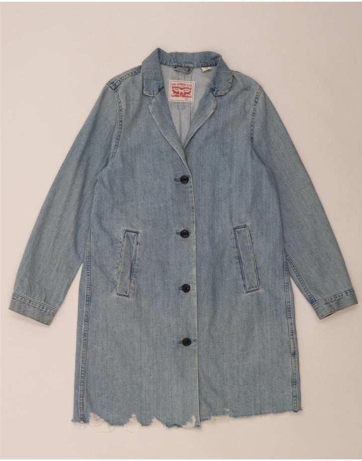 Levi's Mantocă supradimensionată de blugi pentru femei, UK 10, bumbac albastru mic