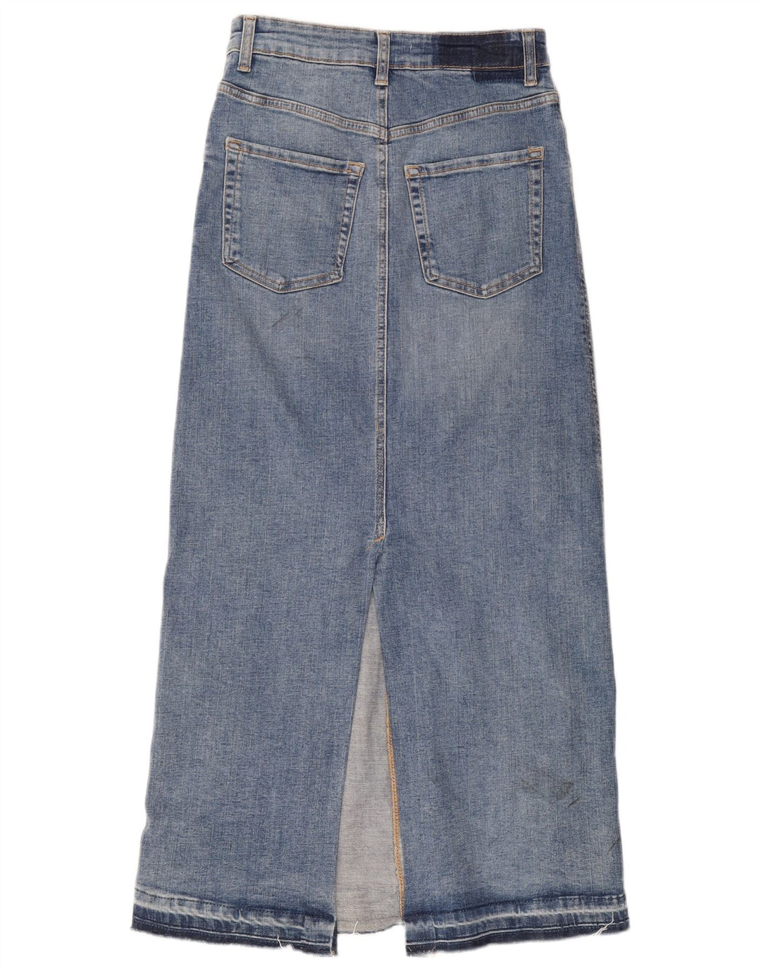 Fusta Midi Denim Zara Femei Mic W26 Bumbac Albastru