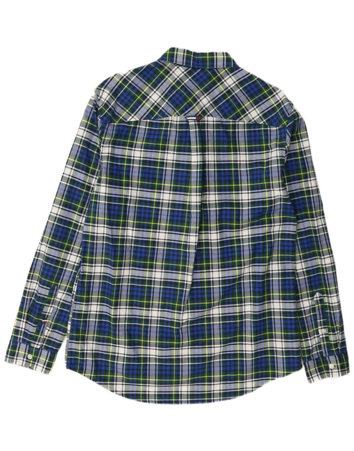 Cămașă de flanel pentru bărbați Tommy Hilfiger, bumbac cu carouri albastre mari