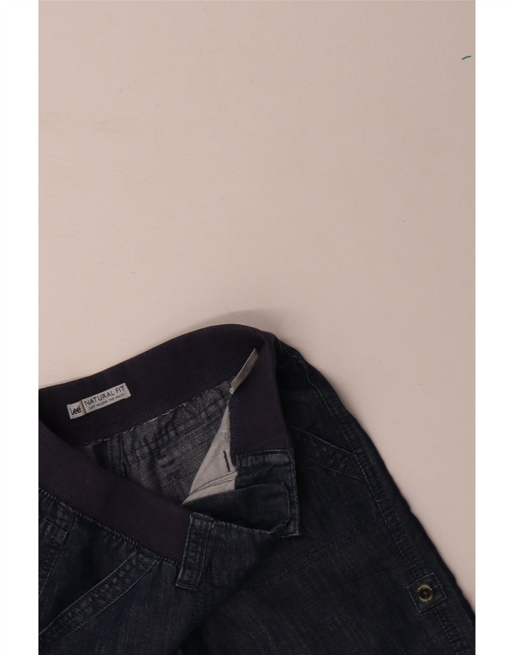 Pantaloni scurți chino pentru femei LEE Natural Fit W28, bumbac bleumarin mediu
