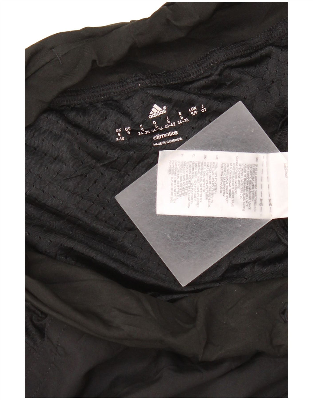 Pantaloni scurți sport Climalite Adidas pentru femei UK 8/10 Poliester negru mic