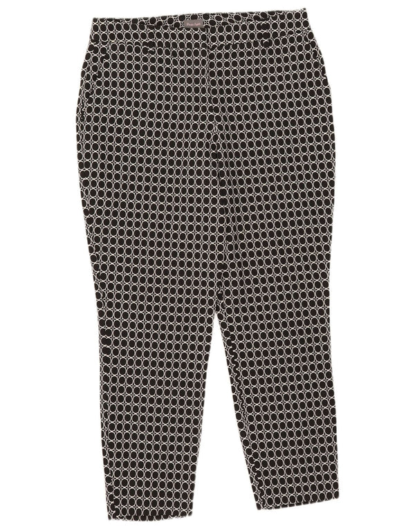 Phase Eight Pantaloni chino pentru femei UK 14 Large W37 L27 Black Geometric