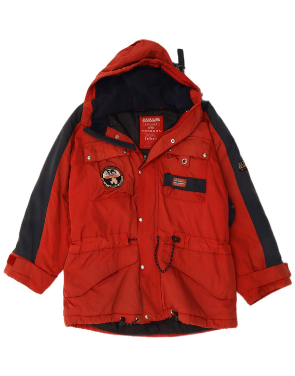 Jachetă Napapijri Graphic Windbreaker pentru bărbați UK 38 Medium Red Colorblock