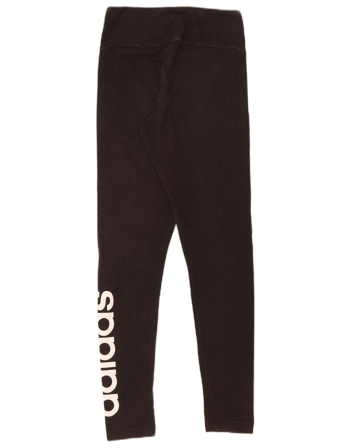 Leggings grafic Adidas pentru femei UK 8/10 Small Black