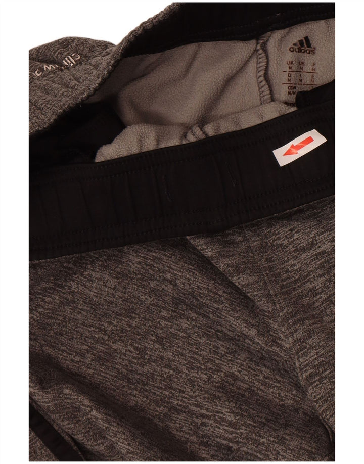 Pantaloni de trening Adidas Climawarm pentru bărbați, gri mediu, poliester pătat
