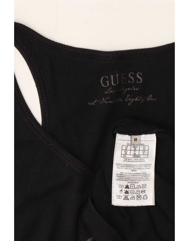 Vestă grafică pentru femei Guess, UK 8, bumbac negru mic