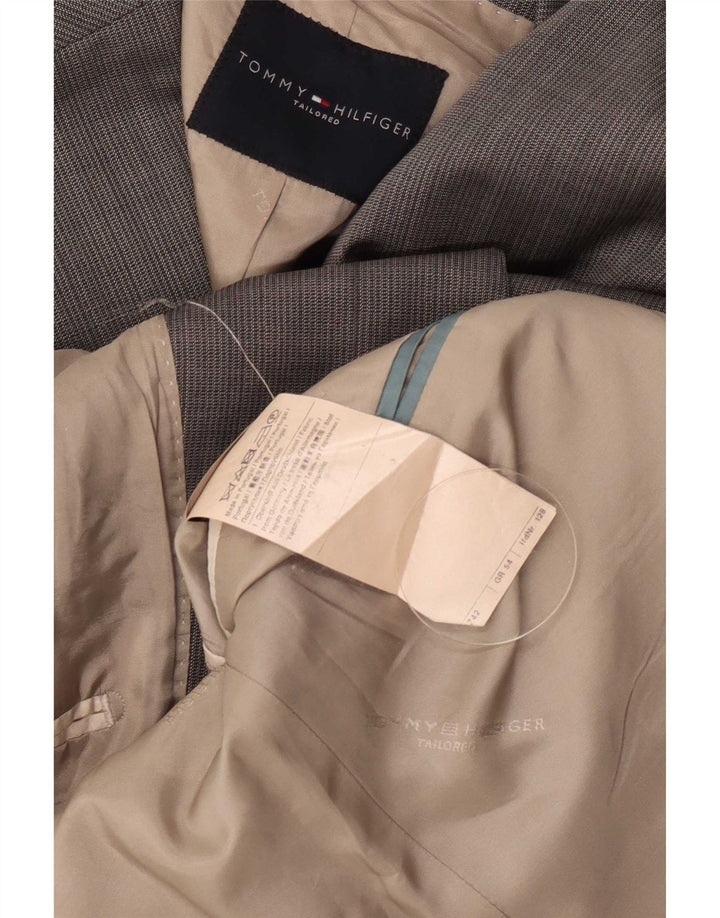 Jachetă pentru bărbați Tommy Hilfiger cu 2 nasturi IT 54 2XL Lână virgină gri