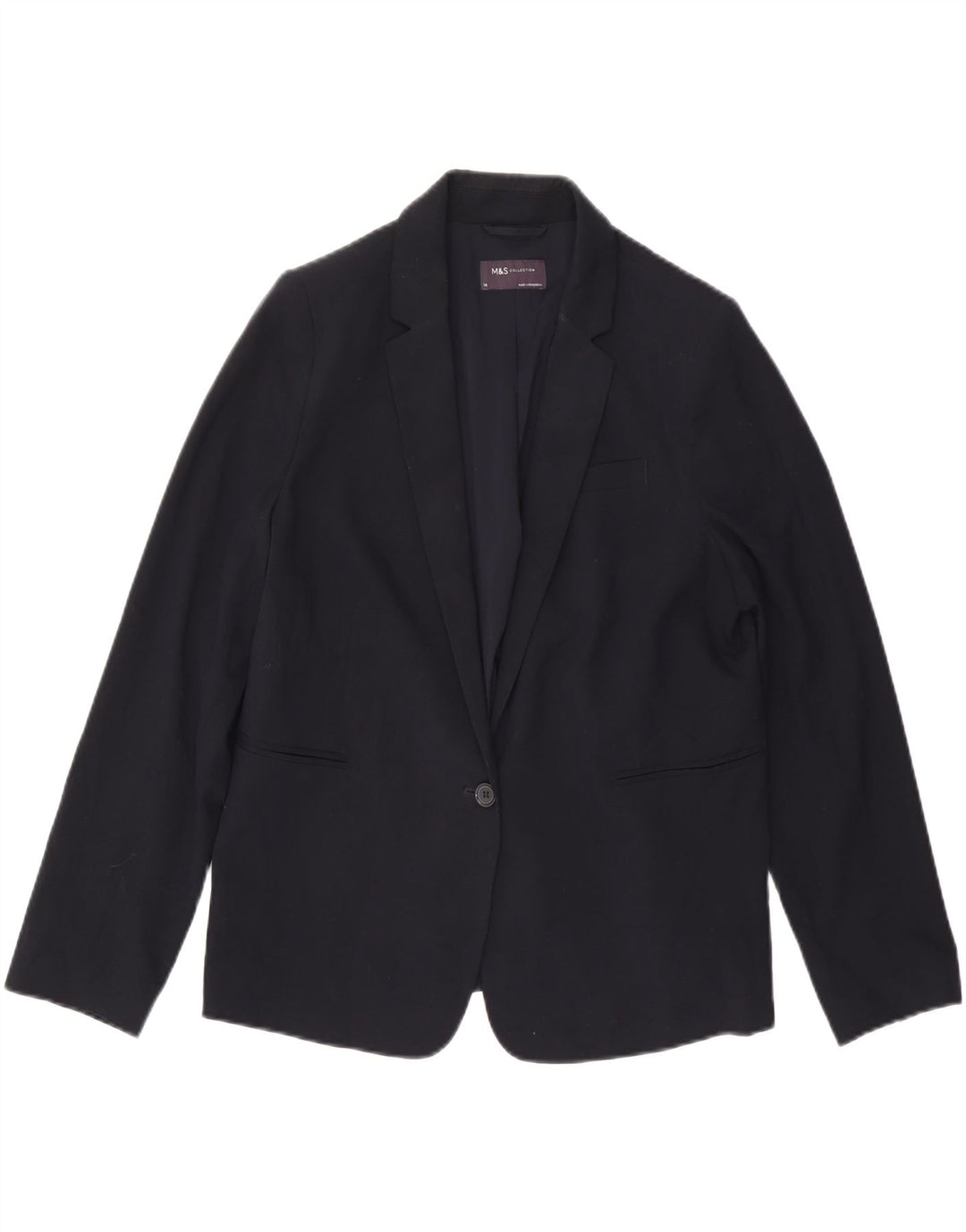 Jachetă pentru femei Marks & Spencer cu 1 nasture, mare, bleumarin, UK 14