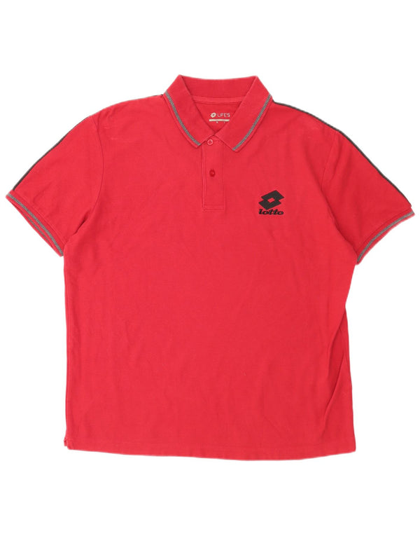 Tricou polo pentru bărbați Lotto Life's XL, roșu