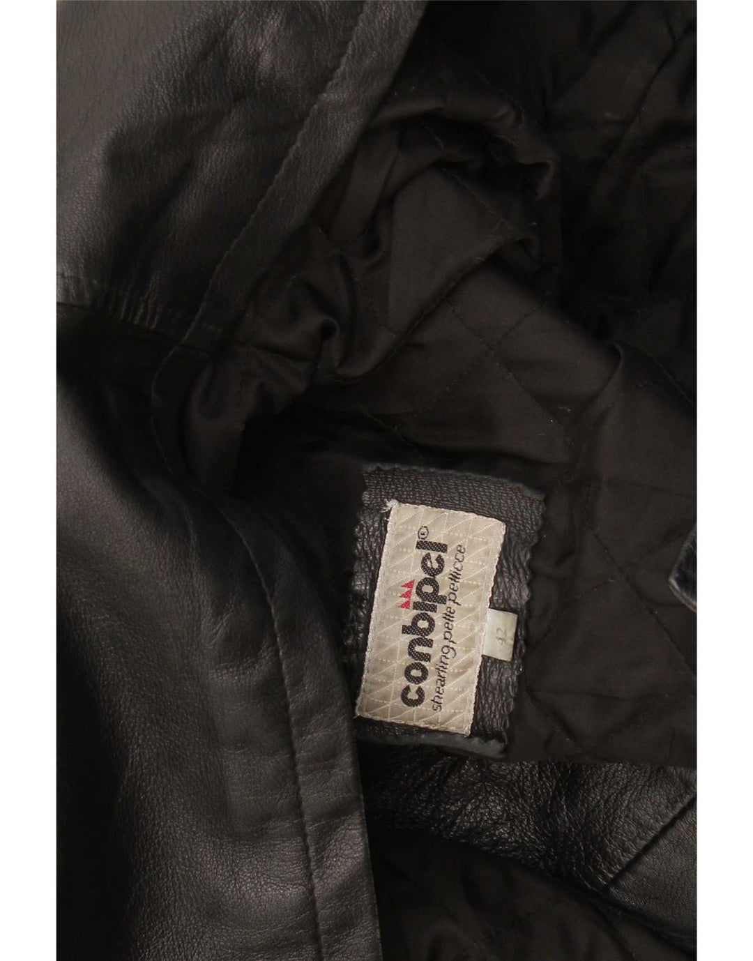 Jachetă de piele Conbipel pentru femei, cu ajustare largă, IT 42 Medium Black