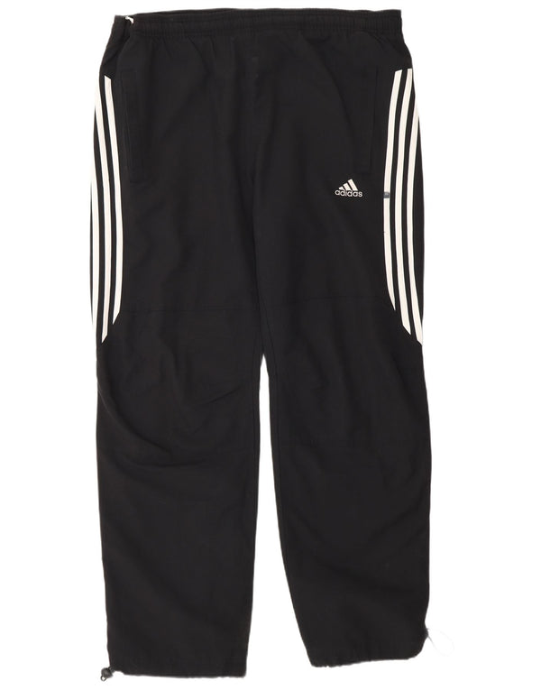 Pantaloni de trening Adidas pentru bărbați, poliester mediu negru