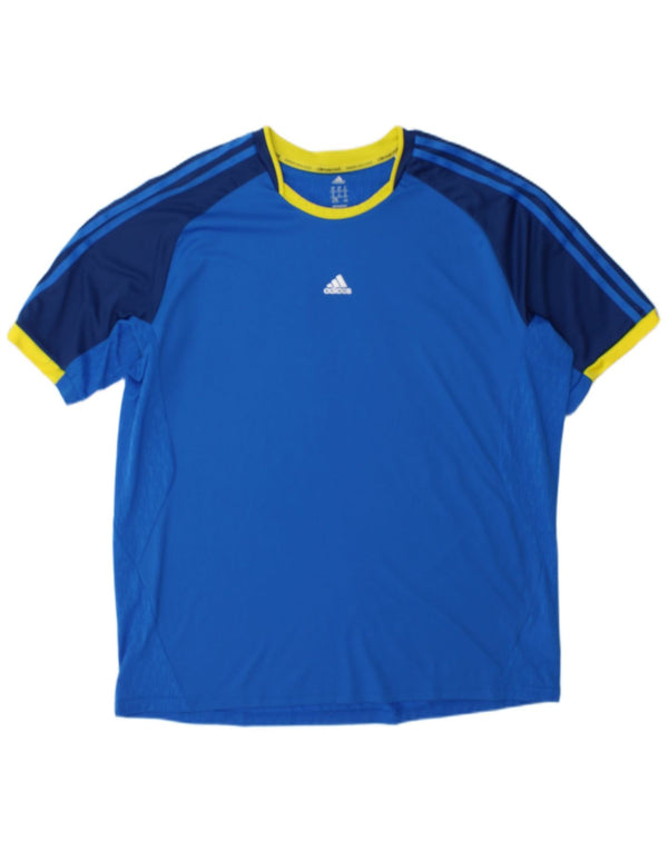 Tricou Adidas Climacool pentru bărbați Top XL, albastru, poliester color bloc