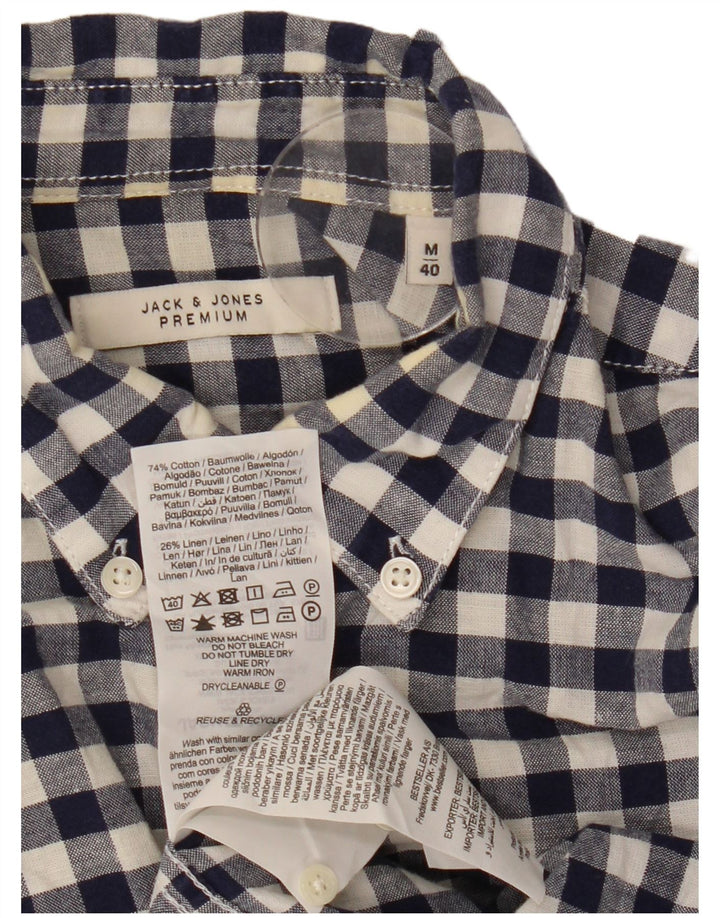 Cămașă Jack & Jones pentru bărbați, mediu, bleumarin, bumbac vichy