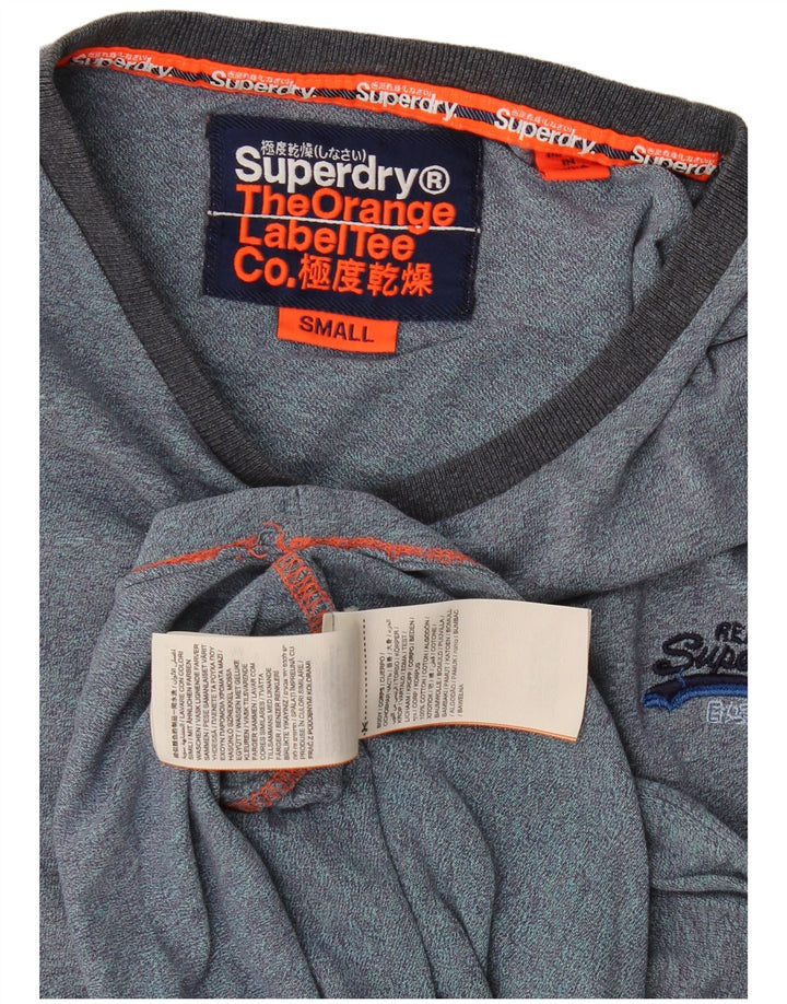 Tricou pentru bărbați Superdry Top mic din bumbac bleumarin
