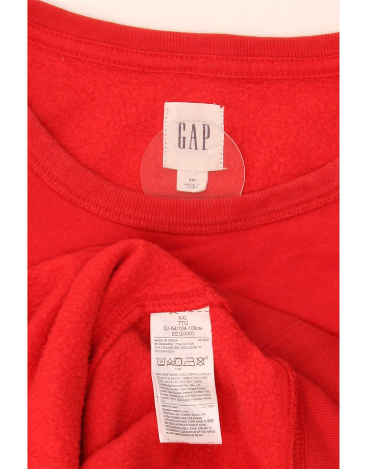 Pulover grafic pentru bărbați Gap, bumbac roșu 2XL