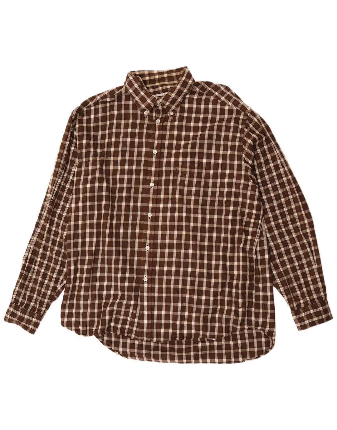 Cămașă pentru bărbați Fila Flannel XL Brown Check Bumbac