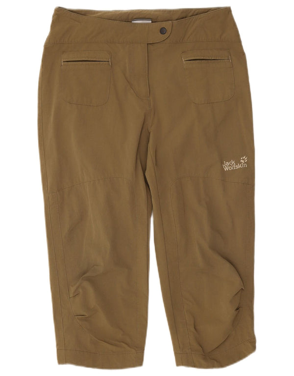 Jack Wolfskin Pantaloni Capri pentru drumeții pentru femei UK 8/10 Small W28 L18 Khaki