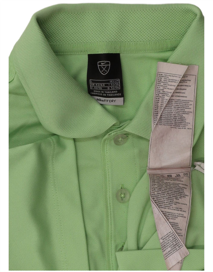 Tricou polo Nike pentru bărbați Marea Britanie 42/44 Poliester verde mare