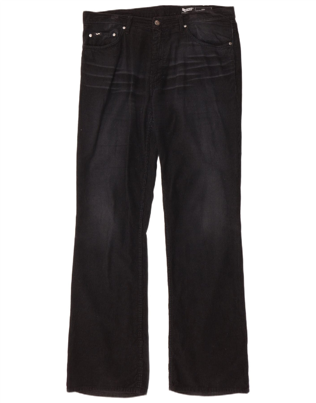 Pantaloni pentru bărbați Gas Bootcut din velur W36 L34 negri