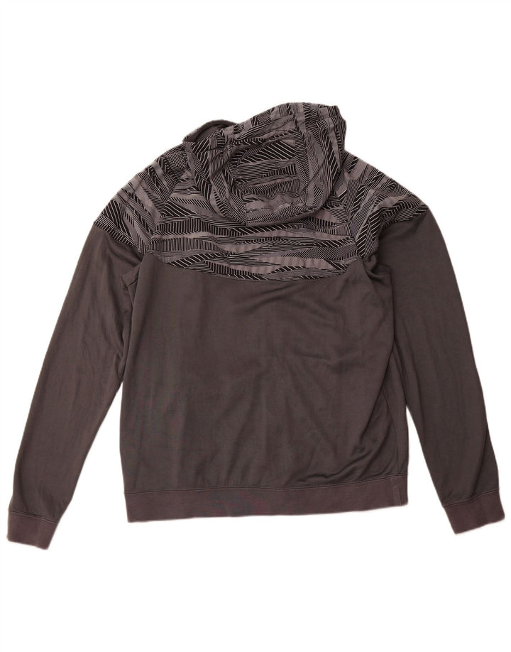 Pulover NIKE pentru bărbați, cu fermoar, din bumbac geometric, gri mare