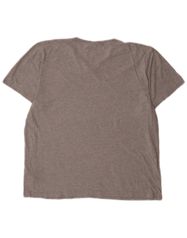 Tricou pentru bărbați Abercrombie & Fitch Top XL bumbac cu pete gri