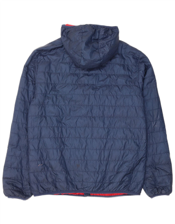 Jachetă căptușită cu glugă Umbro pentru bărbați UK 40 mare, albastru bleumarin, poliester