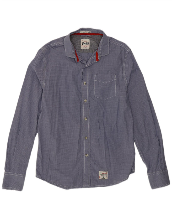 Cămașă pentru bărbați Superdry, mare, albastru, din bumbac
