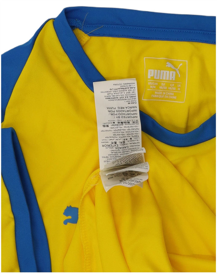 Tricou pentru bărbați Puma Top Mediu Galben Poliester Colorblock