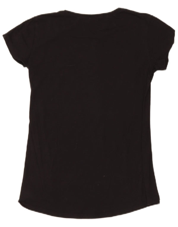 Tricou grafic Benetton pentru femei Top UK 10 Small Black