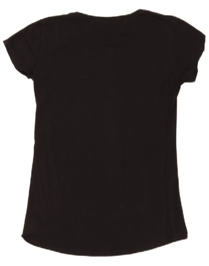 Tricou grafic Benetton pentru femei Top UK 10 Small Black