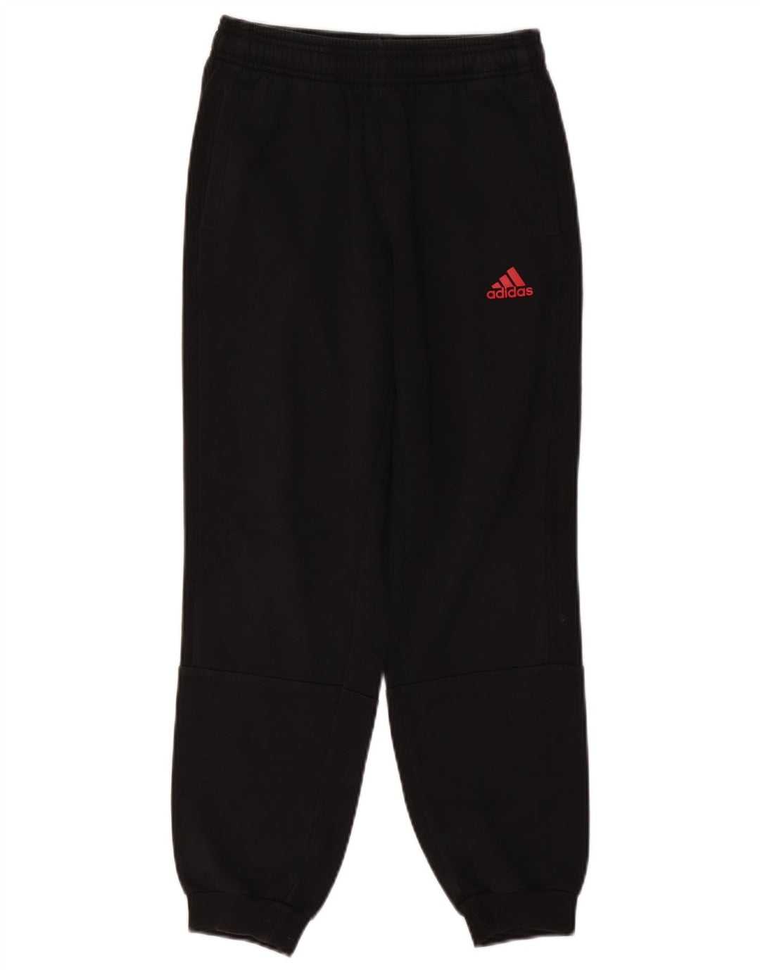 Pantaloni de trening ADIDAS baieti Joggeri 11-12 ani bumbac negru