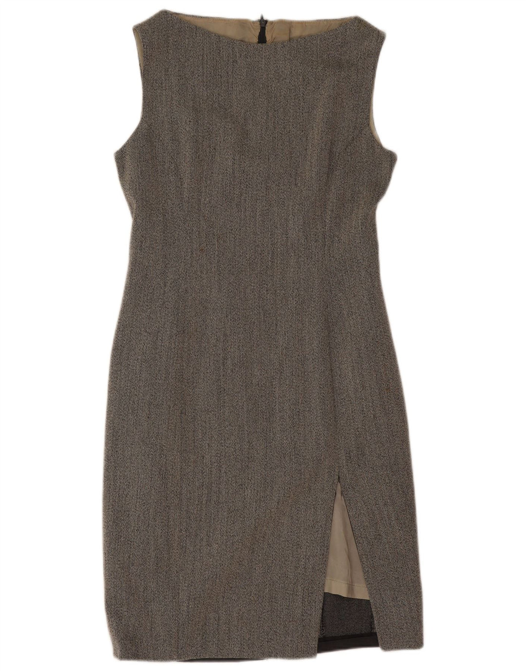 Rochie vintage pentru femei fără mâneci, UK 12, gri mediu