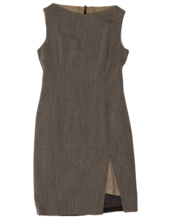 Rochie vintage pentru femei fără mâneci, UK 12, gri mediu