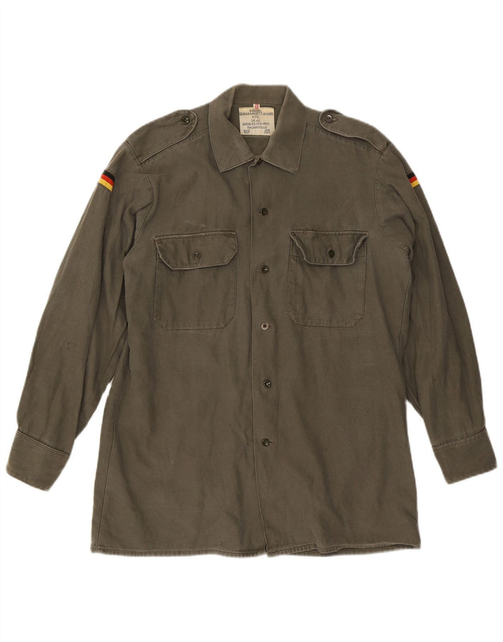 Cămașă militară vintage pentru bărbați Mărimea 39/40 Medium Kaki