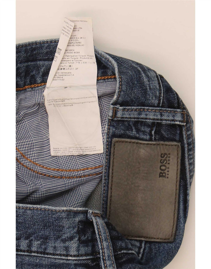 Blugi drepti pentru bărbați Hugo Boss W32 L34 Bumbac albastru